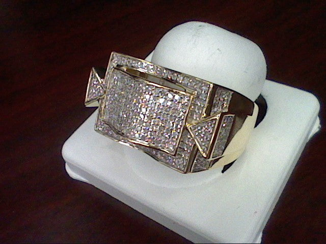 10K Yellow 0.73-0.74Ct D-Mens Micropave Ring