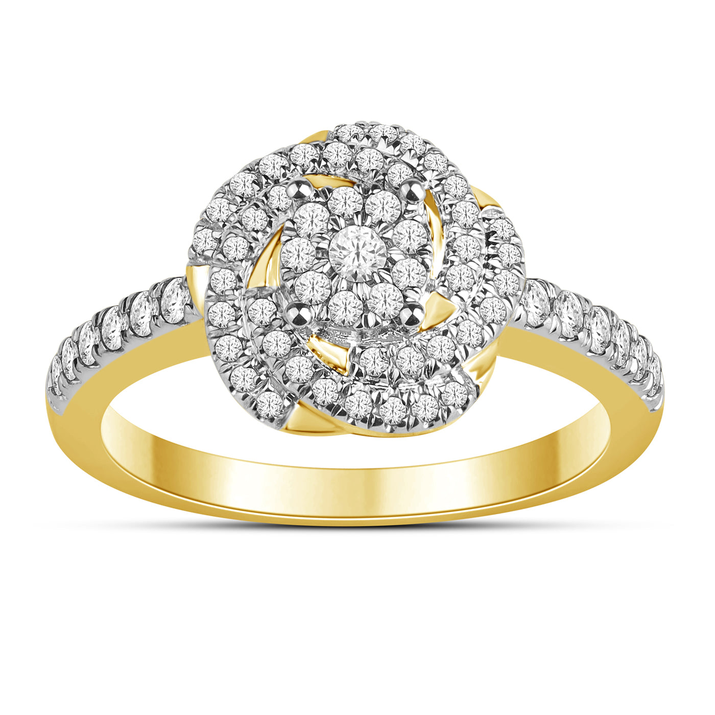 10K Yellow 0.50Ct D-Ladies Rings