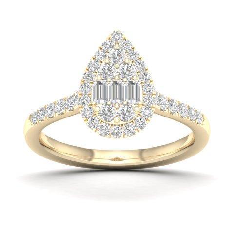 14K Yellow 0.50Ct D-Ladies Rings