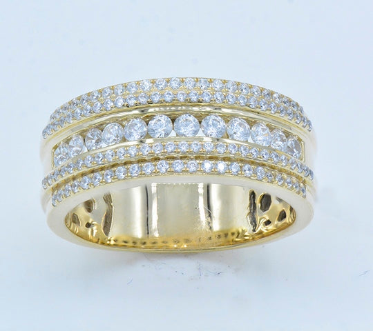 10K Yellow 0.81- 1.08Ct D-Mens Bands