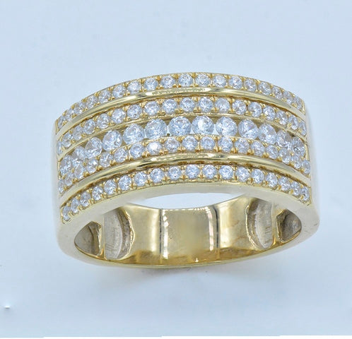 10K Yellow 1.07- 1.13Ct D-Mens Bands
