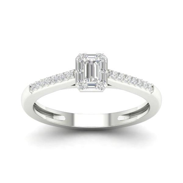 14K White 0.18-0.20Ct D-Ladies Rings