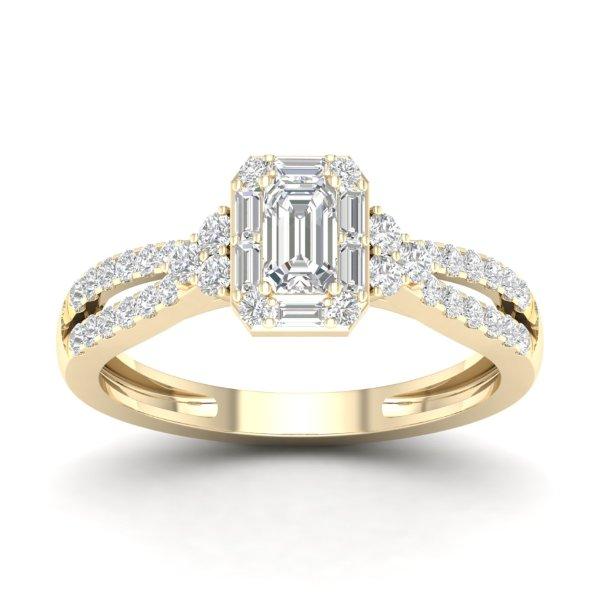 14K Yellow 0.66Ct D-Ladies Rings