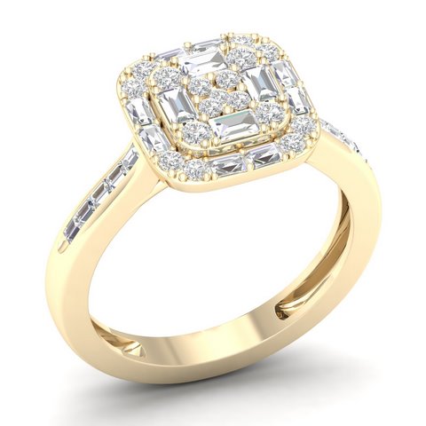 14K Yellow 0.50Ct D-Ladies Rings