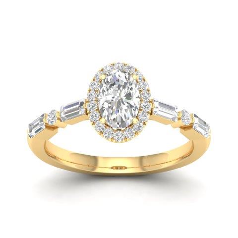 14K Yellow 0.88Ct D-Ladies Rings