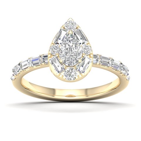 14K Yellowspl Price: 0.90Ct D-Ladies Rings