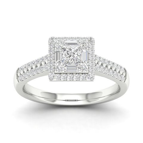 14K White 0.50Ct D-Ladies Rings