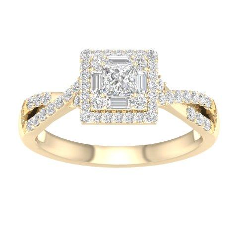 14K Yellow 0.50Ct D-Ladies Rings