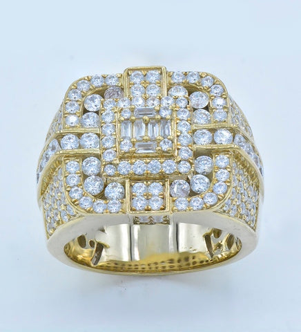 10K Yellow 3.40- 3.44Ct D-Mens Rings