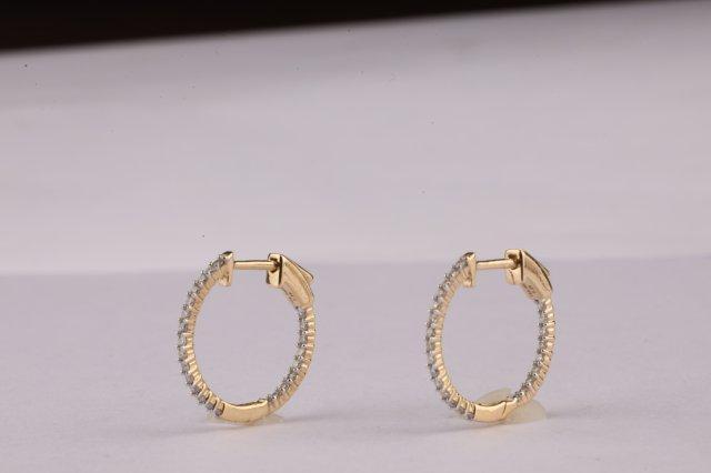 14K Yellowspl Price 0.50Ct D-Earrings Hoops