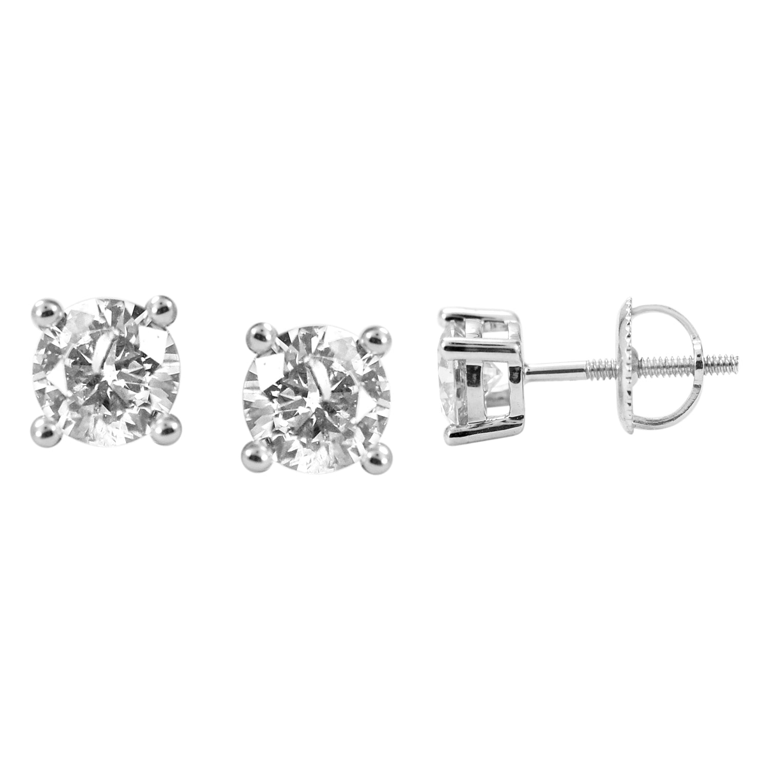 14K Whitespl Price 0.95- 1.04Ct D-Earrings