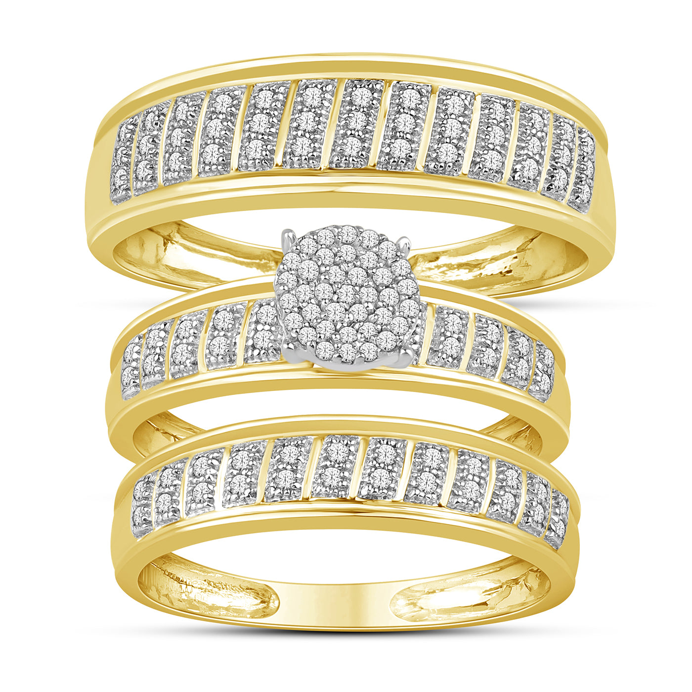 10K Yellow 0.33Ct D-Ladies Rings