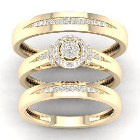 10K Yellow 0.12Ct D-Ladies Rings