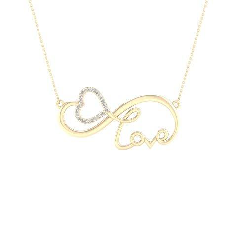 10K Yellow 0.07Ct D-Ladies Charms Love