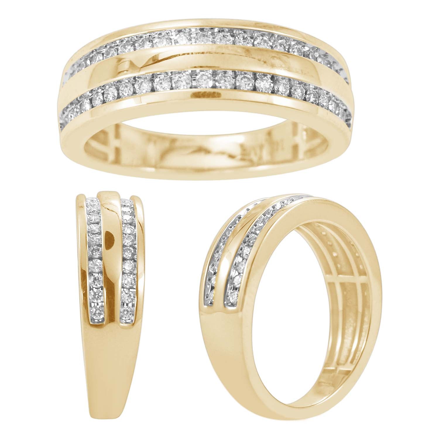 14K Yellow 0.45-0.50Ct D-Mens Bands