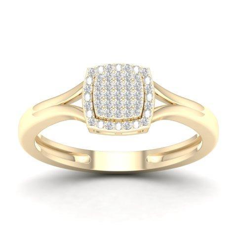 10K Yellow 0.11Ct D-Ladies Rings