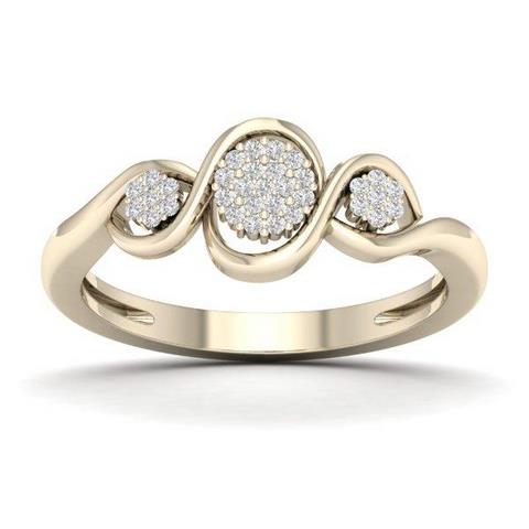 10K Yellow 0.12Ct D-Ladies Rings