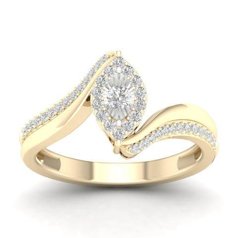 10K Yellow 0.25Ct D-Ladies Rings