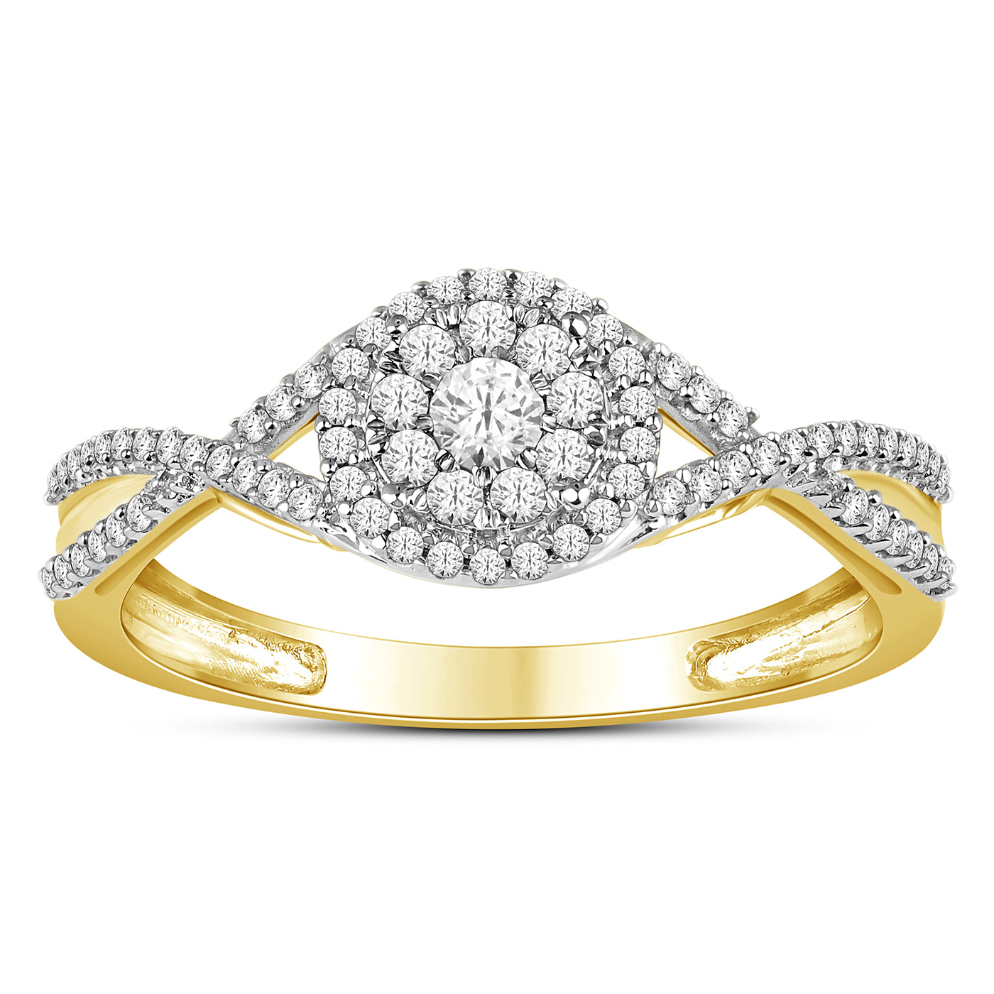10K Yellow 0.33Ct D-Ladies Rings