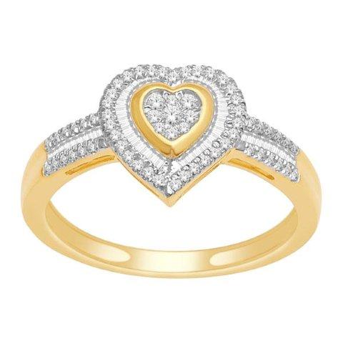 10K Yellow 0.33Ct D-Ladies Rings