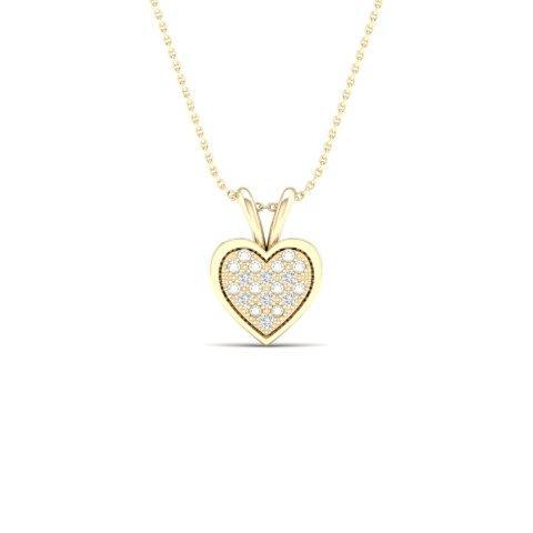 10K Yellow 0.02Ct D-Heart Charm (Chains Sold Separately)