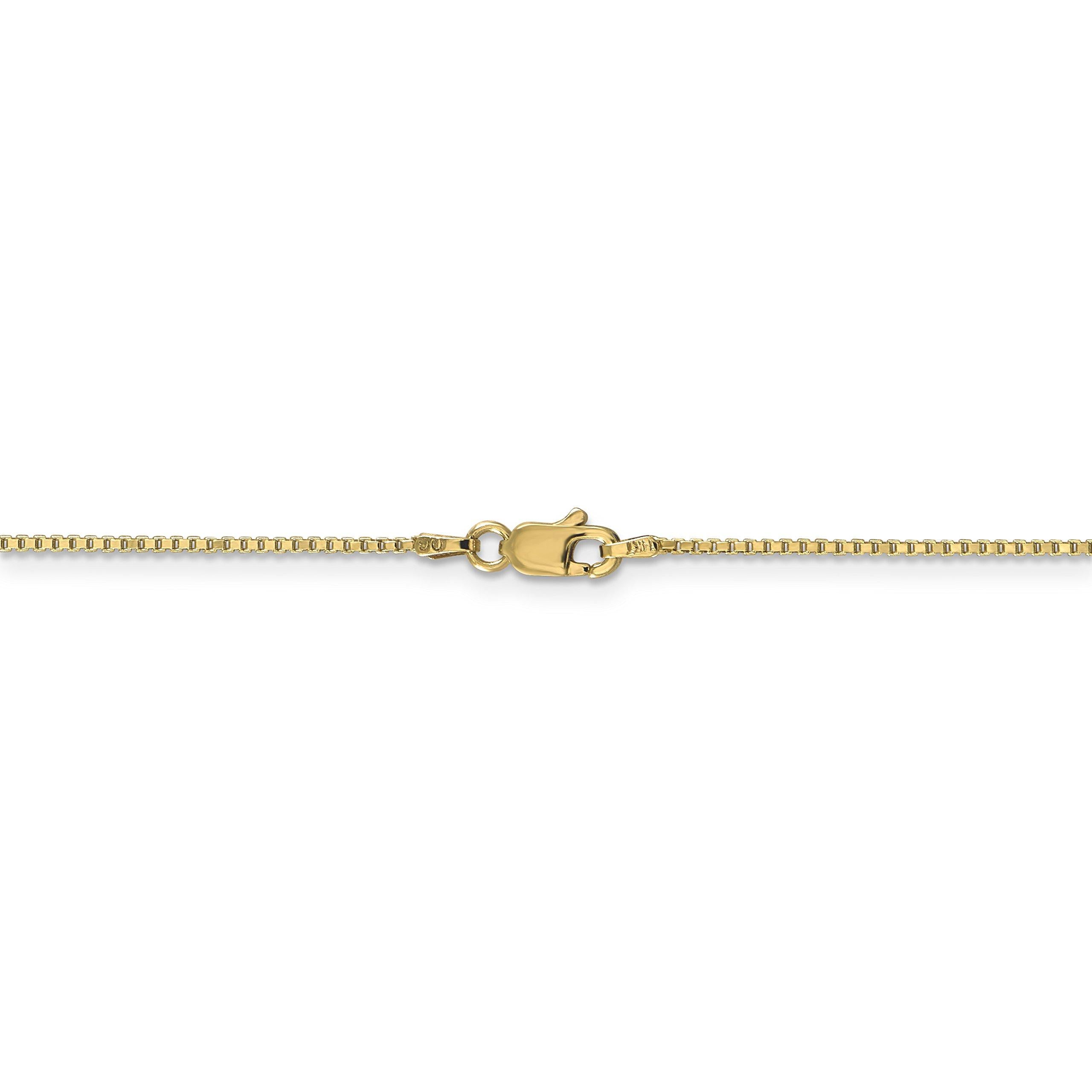 14K 16 Inch 1Mm Box With Lobster Clasp Chain