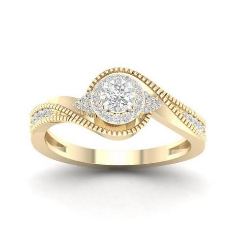 10K Yellow 0.20Ct D-Ladies Rings