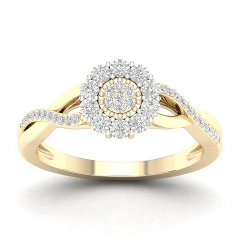 10K Yellow 0.15Ct D-Ladies Rings