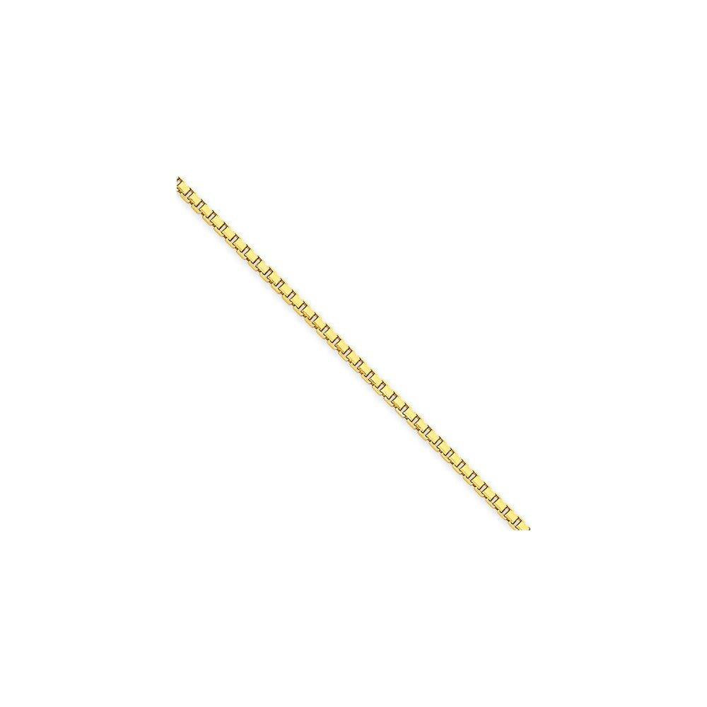14K 16 Inch 1.9Mm Box With Lobster Clasp Chain