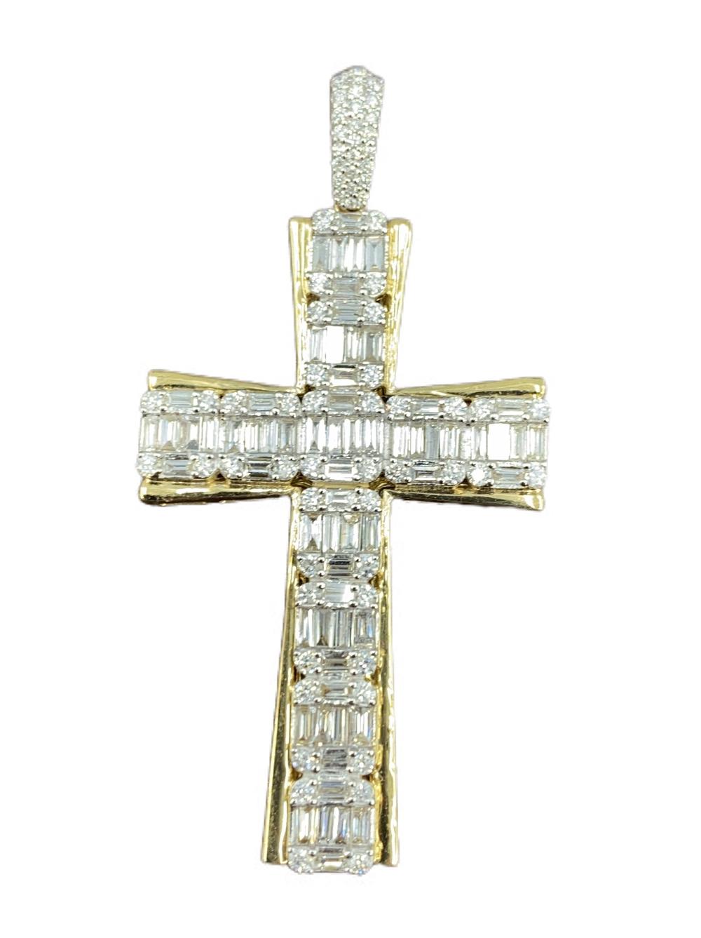 14K Yellow 1.95Ct Cross