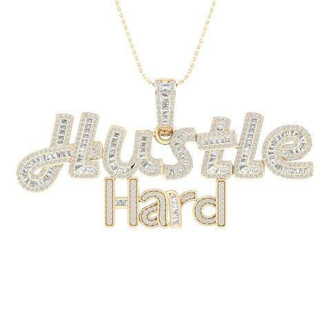10K Yellowspl Price 2.25Ct D-Charm Hustle Hard (Chains Sold Separately)