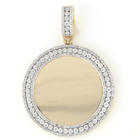 10K Yellow 0.75Ct D-Memory Pendant With Plate