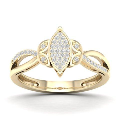 10K Yellow 0.12Ct D-Ladies Rings