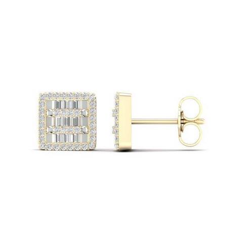 10K Yellowspl Price: 0.33Ct D-Baguettes Earring