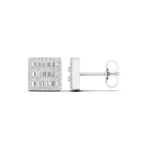 10K Whitespl Price: 0.50Ct D-Baguette Earrings