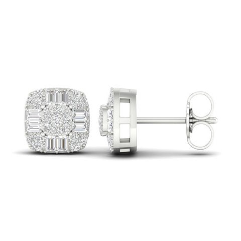 10K Whitespl Price: 0.33Ct D-Baguette Earrings