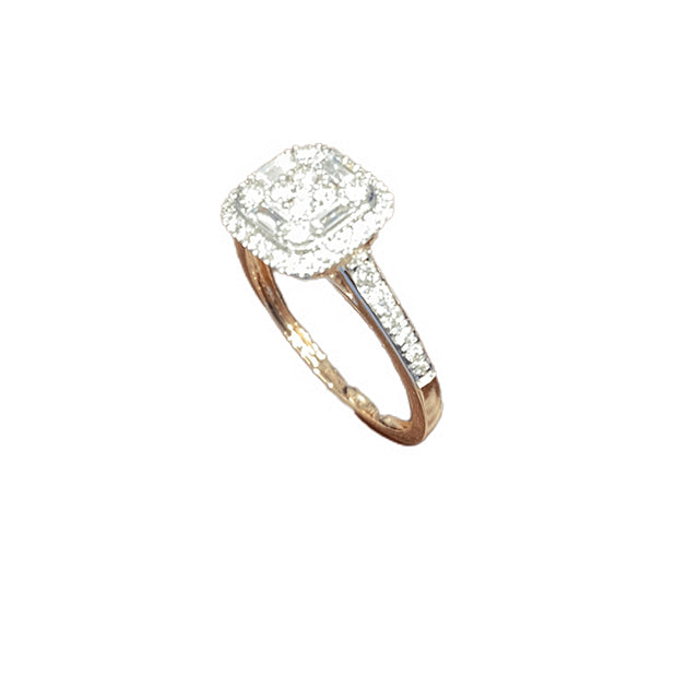 14K Pink 0.50Ct D-Ladies Rings