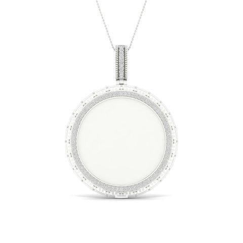 10K Yellow 0.25Ct D-Memory Pendant With Coin Plate (Chains Sold Separately)
