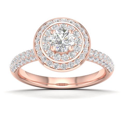 14K Pink 1.25Ct D-Certified Ring