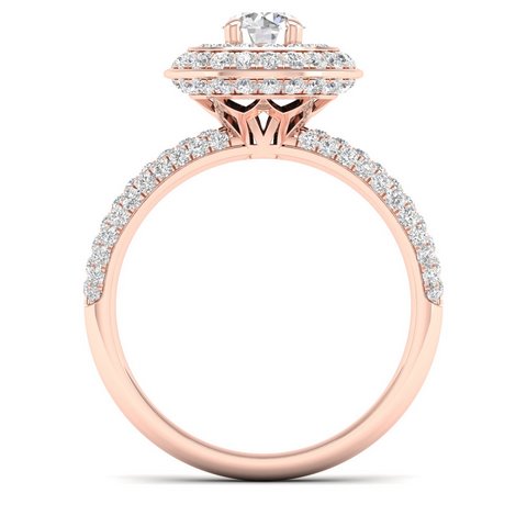 14K Pink 1.25Ct D-Certified Ring