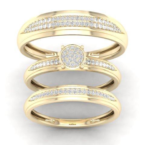 10K Yellow 0.15Ct D-Ladies Ring