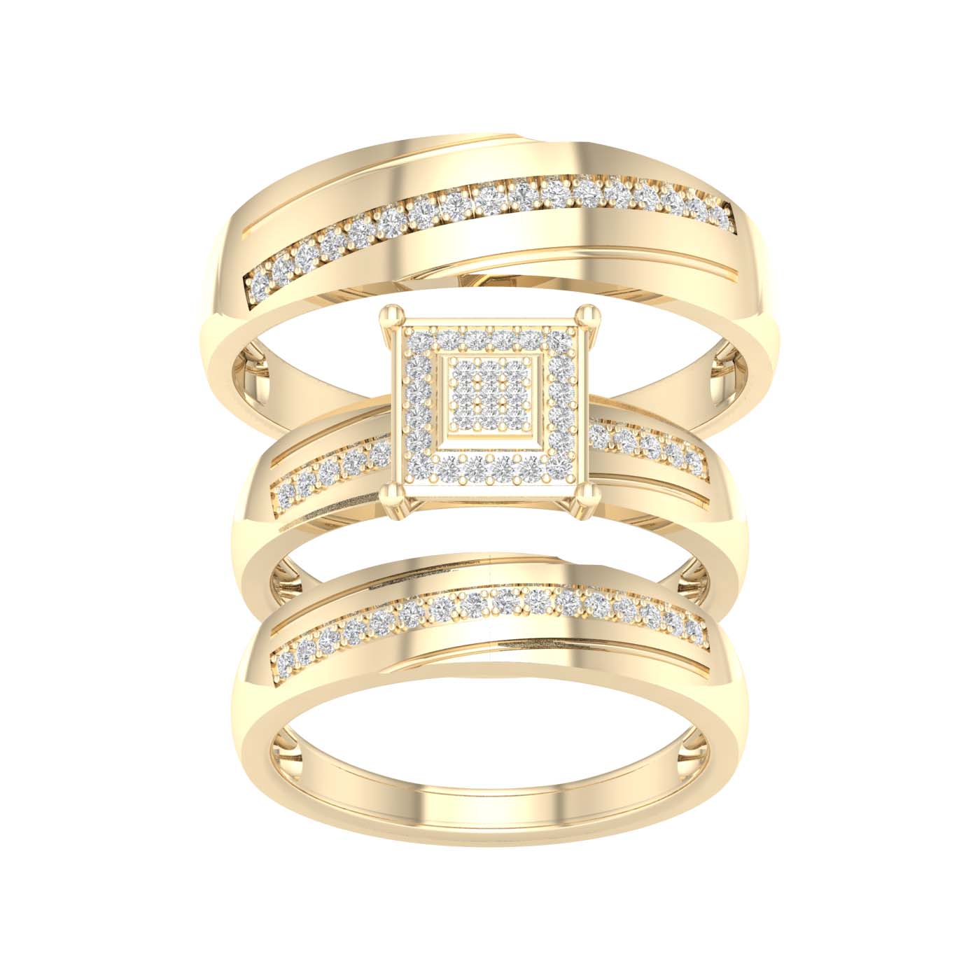 10K Yellow 0.20Ct D-Ladies Rings
