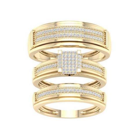 10K Yellow 0.40Ct D-Ladies Rings