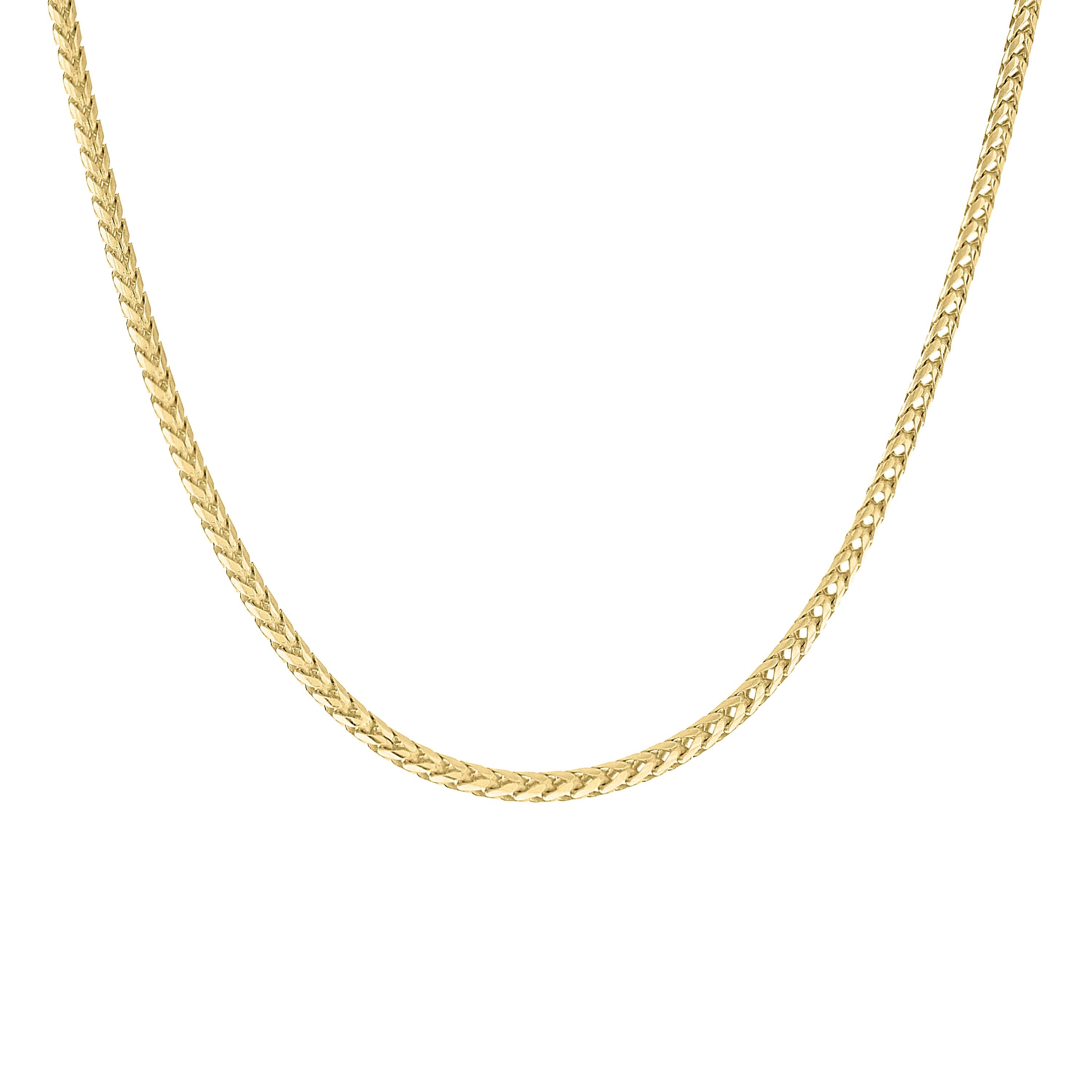 925 Silver Solid Franco Chain Rhodium 030 0.5mm