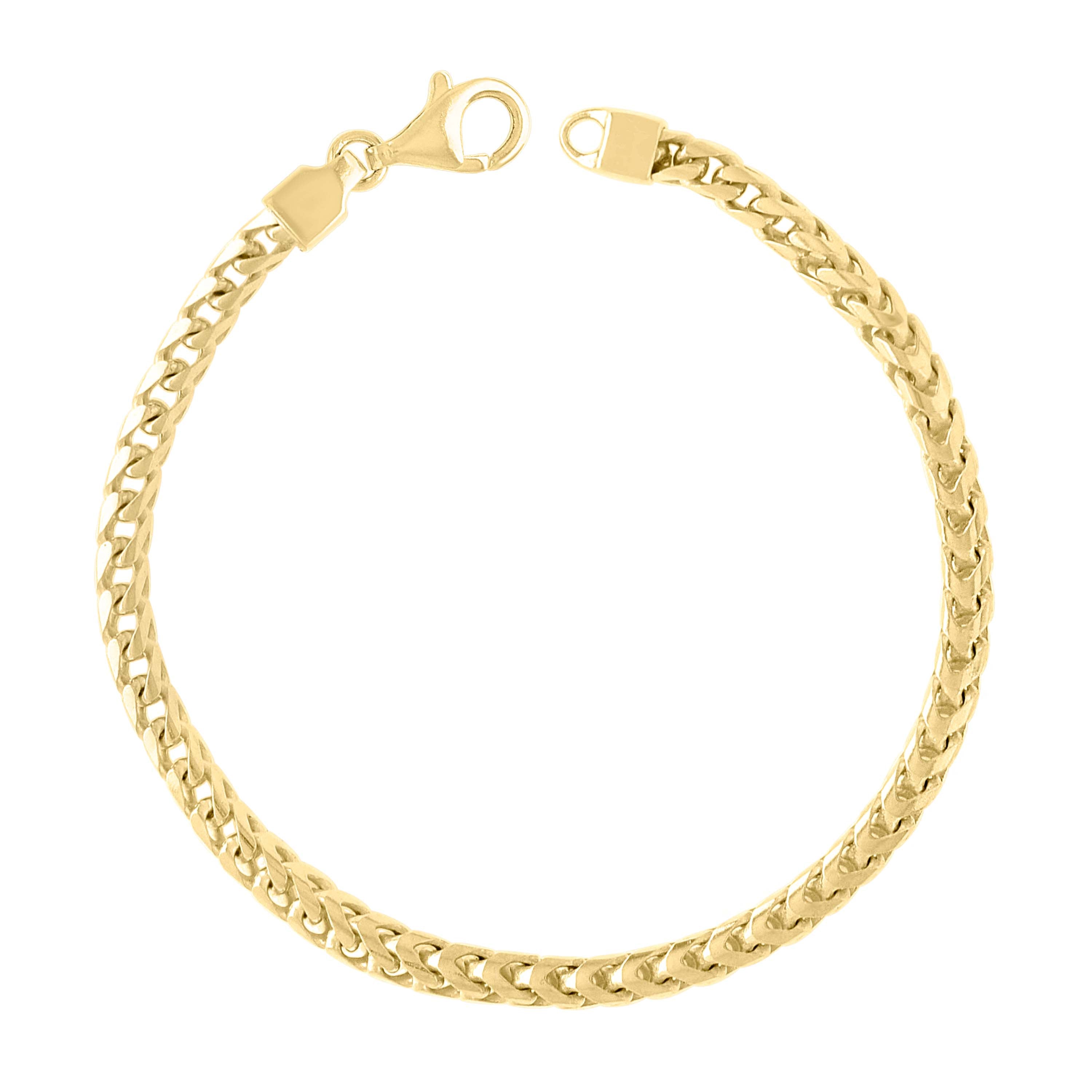 925 Silver Solid Franco Chain Rhodium 030 0.5mm