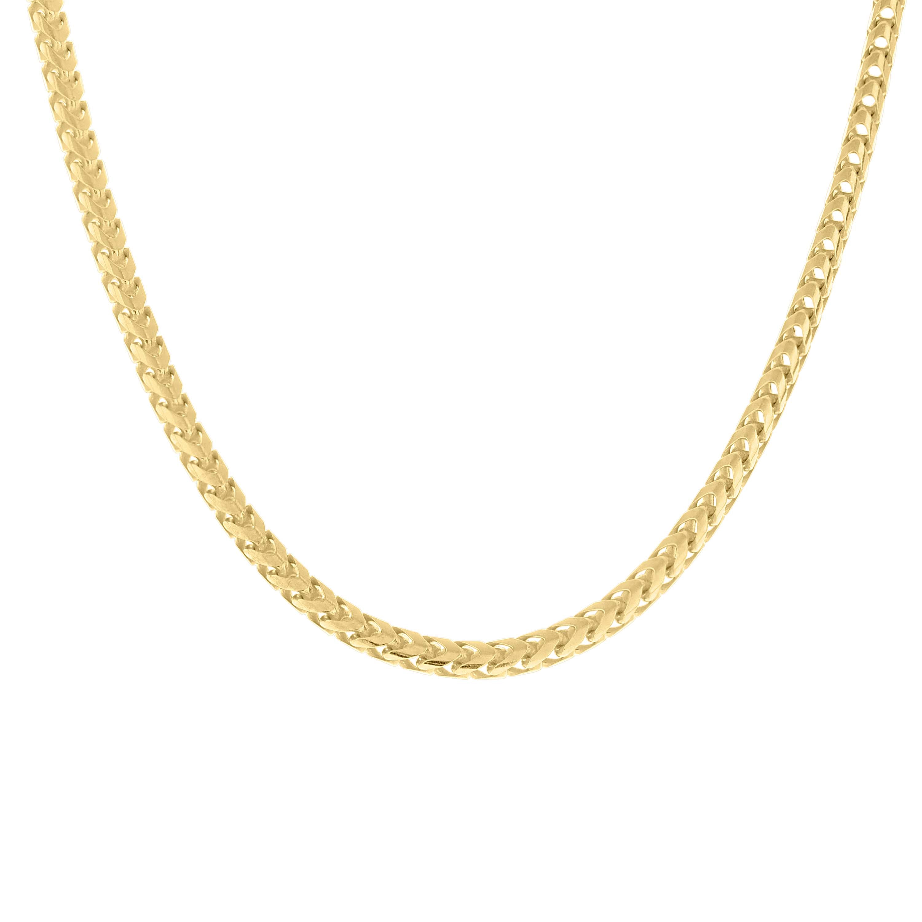 925 Silver Solid Franco Chain Rhodium 030 0.5mm