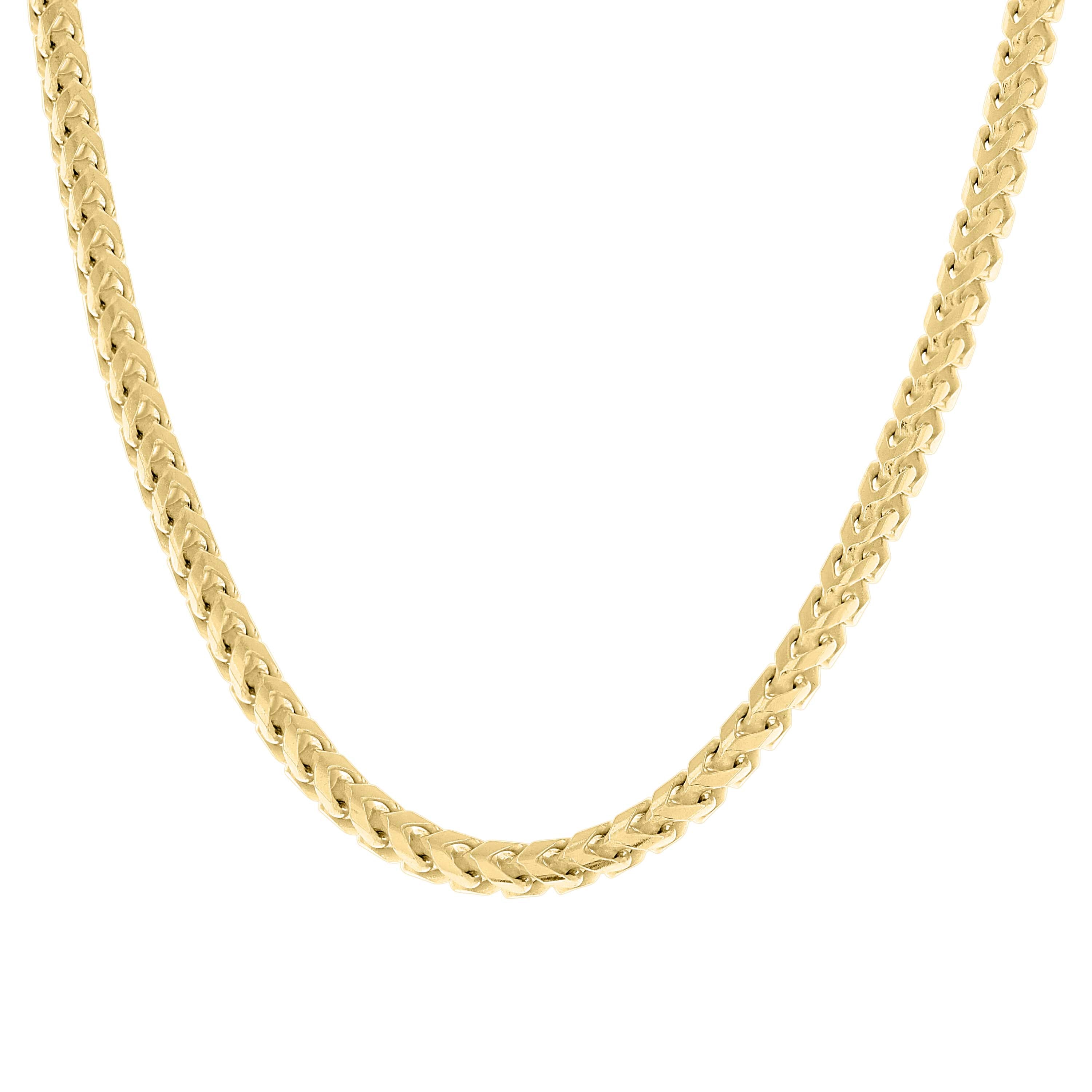 925 Silver Solid Franco Chain Rhodium 030 0.5mm