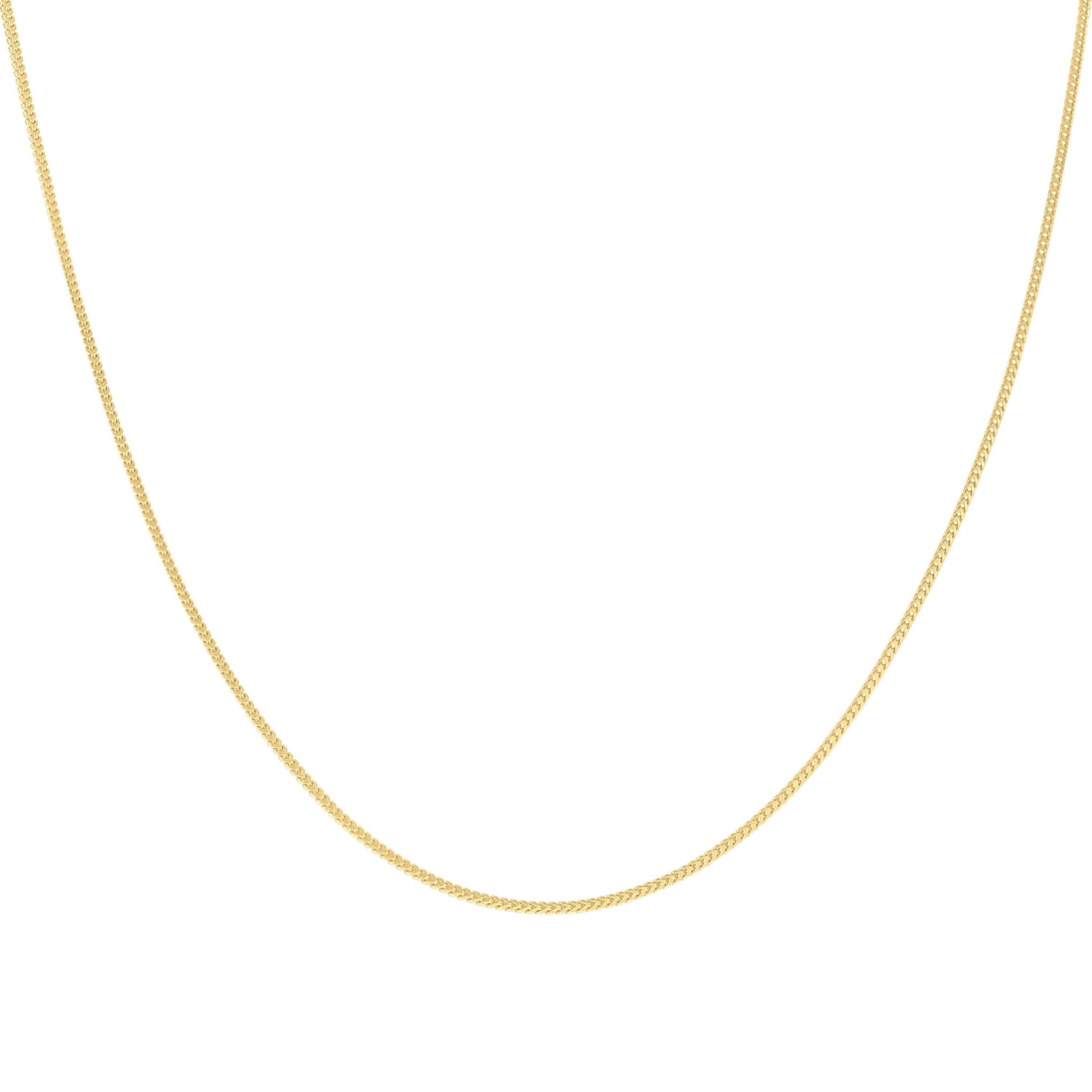 925 Silver Solid Franco Chain Rhodium 030 0.5mm