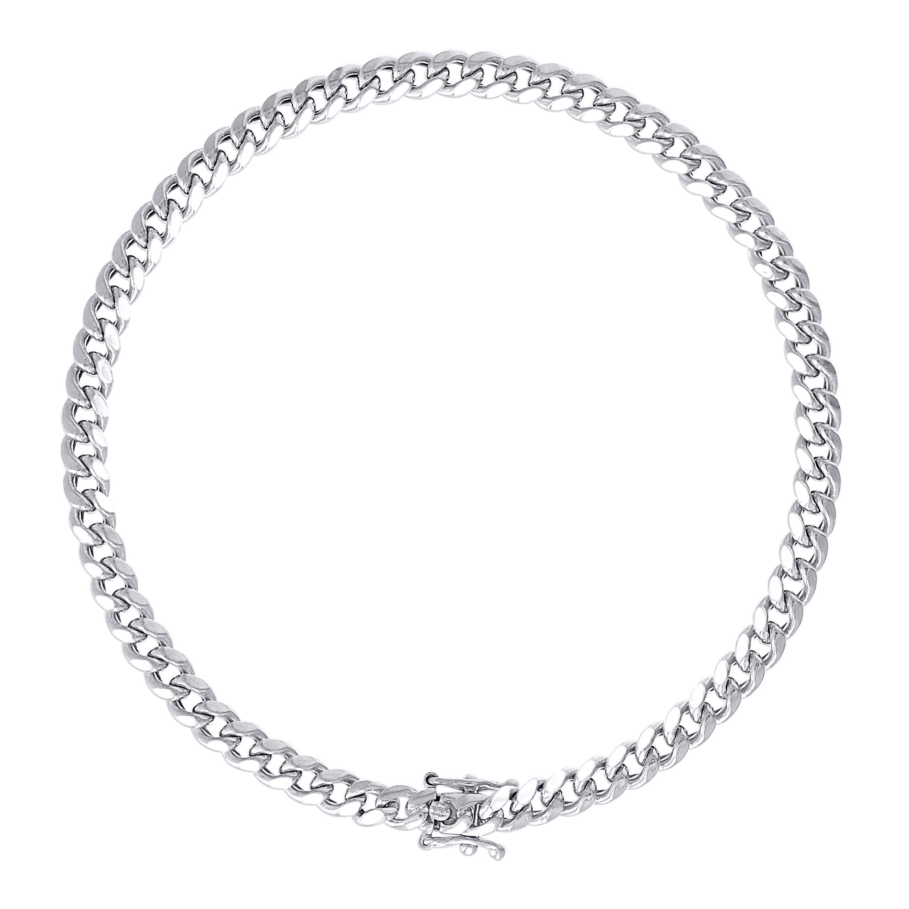 925 Sterling Silver Hollow Miami Cuban Chain Yellow 120 4.1mm