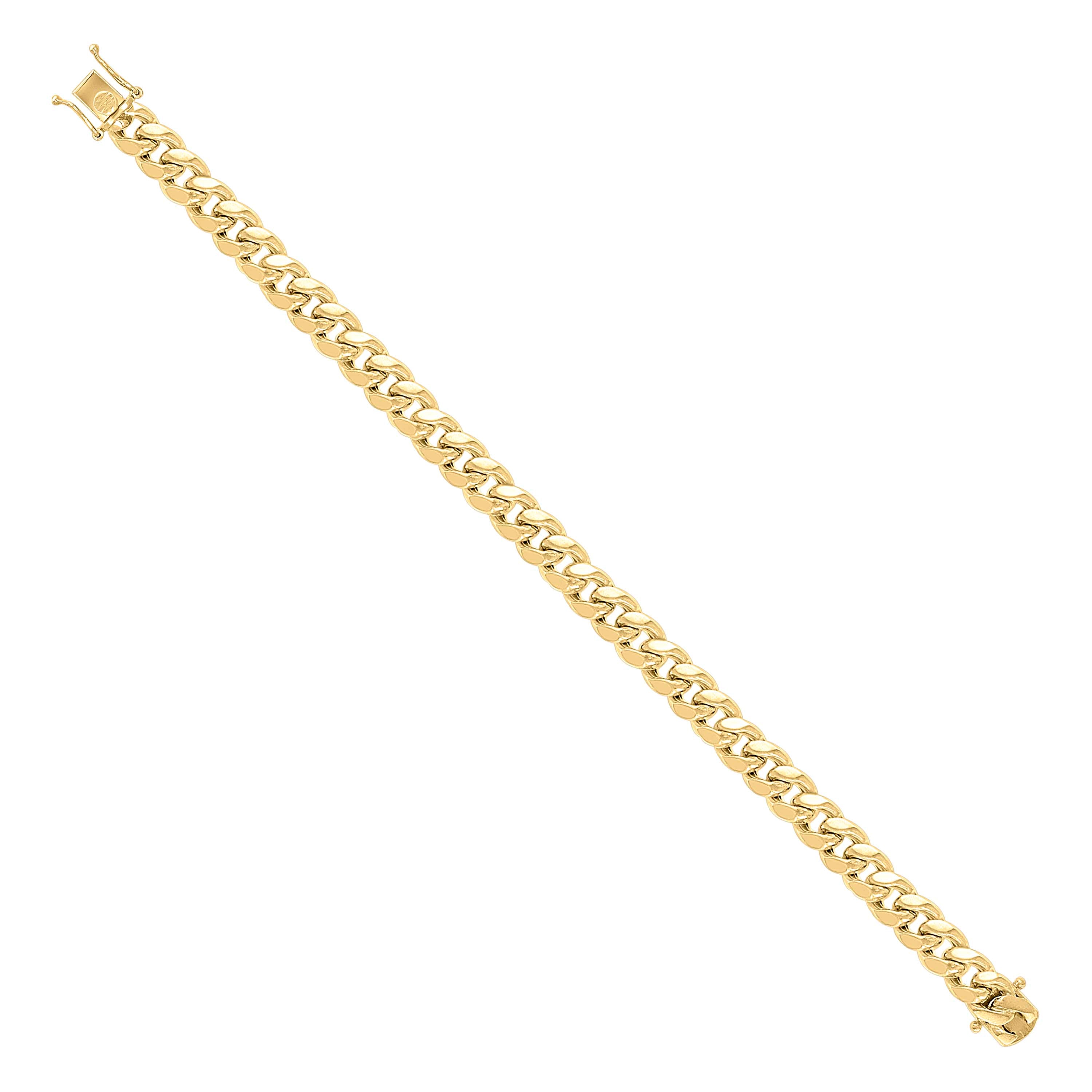 925 Sterling Silver Hollow Miami Cuban Chain Yellow 120 4.1mm